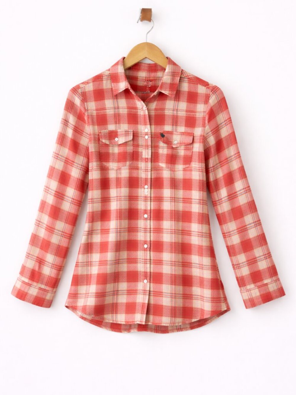 Abercrombie‎ & Fitch Womens Red White Plaid Button Down Shirt  Medium